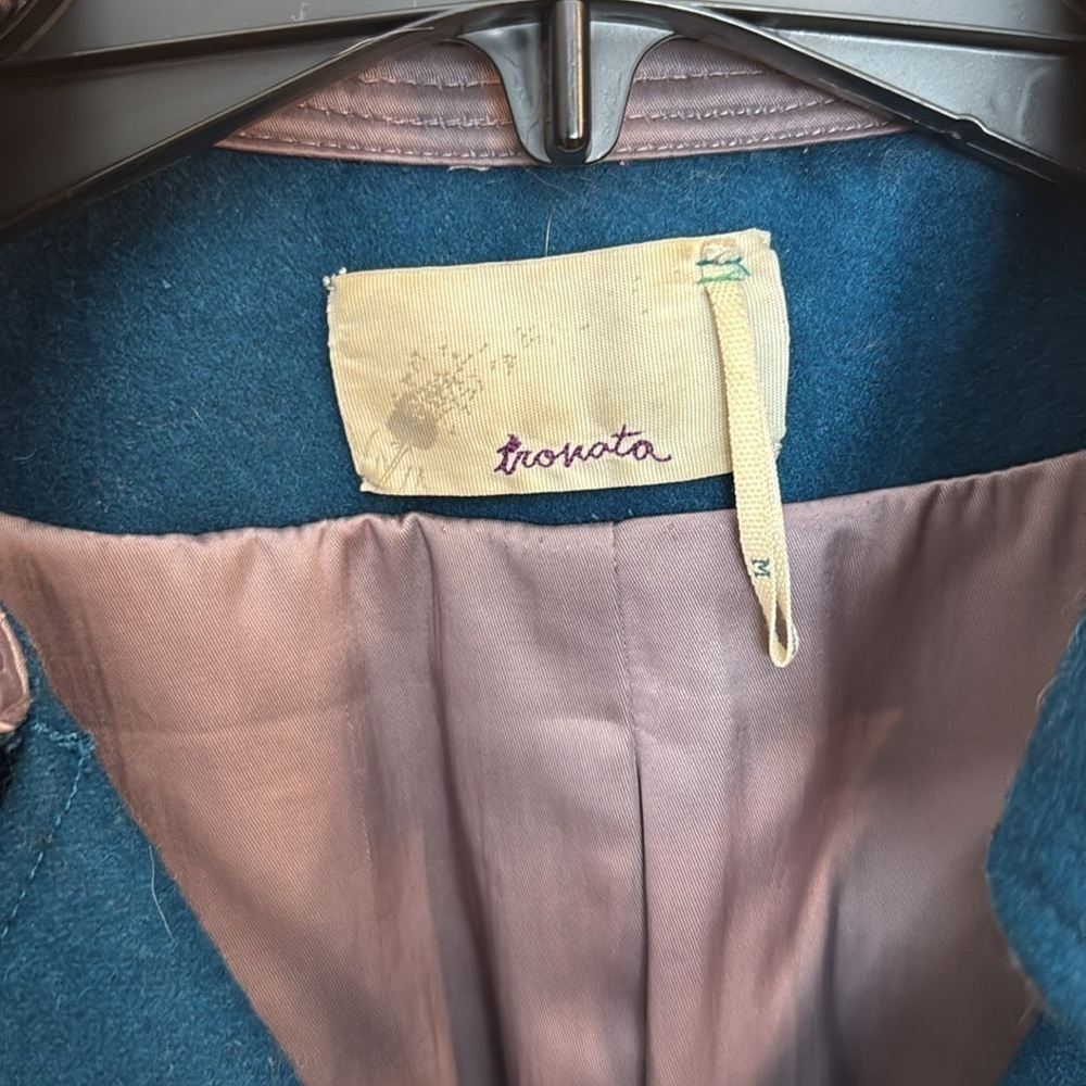 Blue wool coat from Anthropologie - Picture 4 of 12